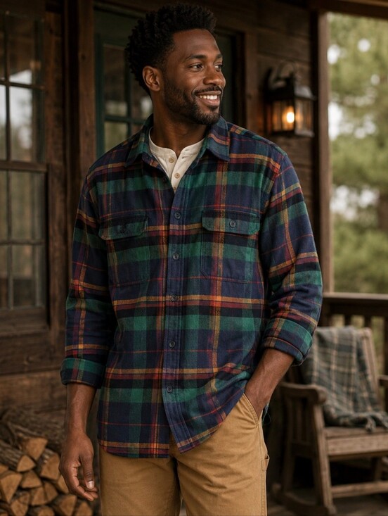L.L. Bean Other - L.L.Bean Plaid Flannel Shirt Large Traditional Fit Cotton Button Up